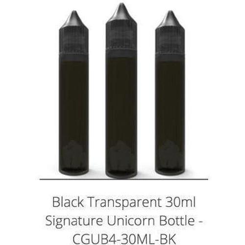 Chubby Gorilla Signature LDPE Unicorn Bottles 5-Pack 30ml - Black by Chubby Gorilla at MaxVaping