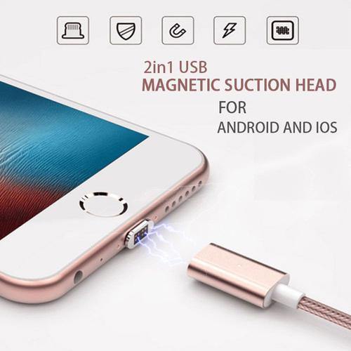 Magnetic Micro USB Charging Cable Silver End, Silver Cable by Various at MaxVaping