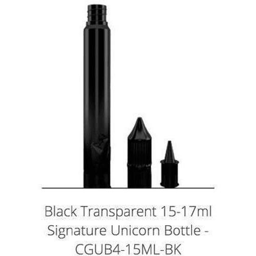 Signature LDPE Unicorn Bottles 5-Pack 15ml - Black by Chubby Gorilla at MaxVaping