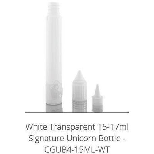 Signature LDPE Unicorn Bottles 5-Pack 15ml - White by Chubby Gorilla at MaxVaping