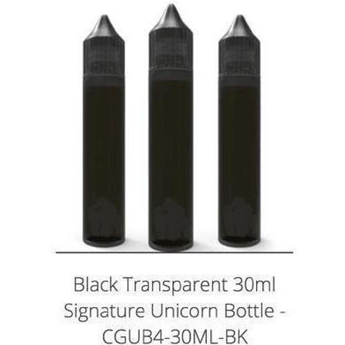 Signature LDPE Unicorn Bottles 5-Pack 30ml - Black by Chubby Gorilla at MaxVaping