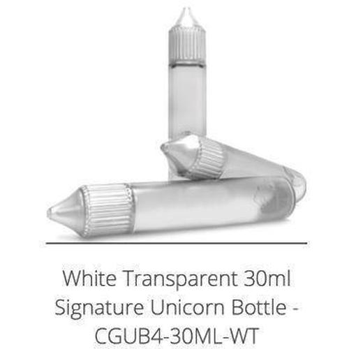 Signature LDPE Unicorn Bottles 5-Pack 30ml - White by Chubby Gorilla at MaxVaping