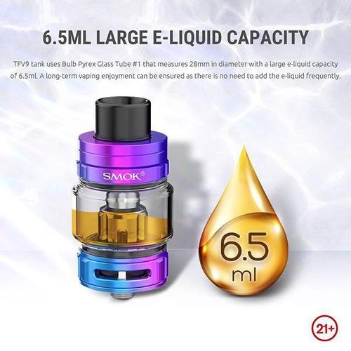 SMOK TFV9 Sub-Ohm Tank Matte Black by SMOK at MaxVaping